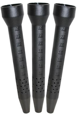 Darlac 3 Pack Root Watering Funnels Garden Plant Flower Irrigation Watering, Self Watering Spikes, Plant Waterer, Suitable for Outdoor Plants, Black