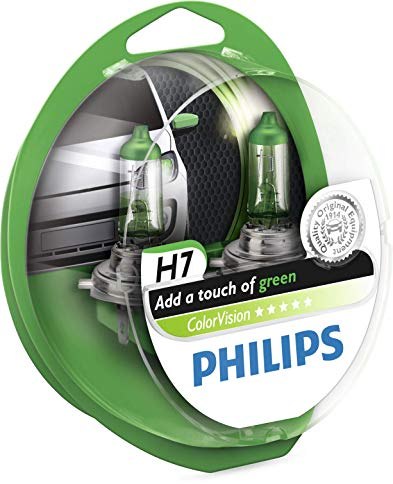 Philips 36798028 ColorVision Scheinwerferlampe H7 2-er Kit, grün