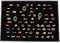 AIU Espositore per Anelli Portagioie Porta Anelli Vassoio Porta Anelli per 100-120 Anelli 35 x 24 cm
