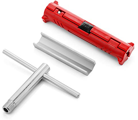 deleyCON SAT Juego de Montaje de 3 Partes - Stripper F-Knob Ayuda de Giro y Tecla de Montaje F Ideal para Sistemas Quad Twin o Single LNB Sat