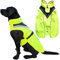 Lautus Pets Hunde-Regenmantel, wasserdicht, reflektierend, Hellgelb mit Loch für Geschirr (XL, Gelb)