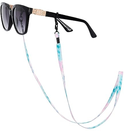 GERNEO® - Amsterdam – Brillenband Stoff – Maskenband - extra lange Unisex Brillenkordel für Sonnenbrillen & Lesebrillen – diverse Brillenbänder Farben - Brillenhalter Schwarz (Maskenkette)