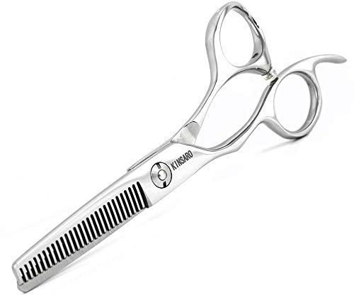 Forbici per capelli mano sinistra Forbici per diradamento da 5.5 pollici Forbici da barbiere Mano sinistra Forbici per diradamento dei capelli Cesoie da barbiere KINSARO