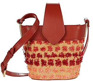Ted Baker Genesey T Detail Canvas Mini Bucket Bag Red