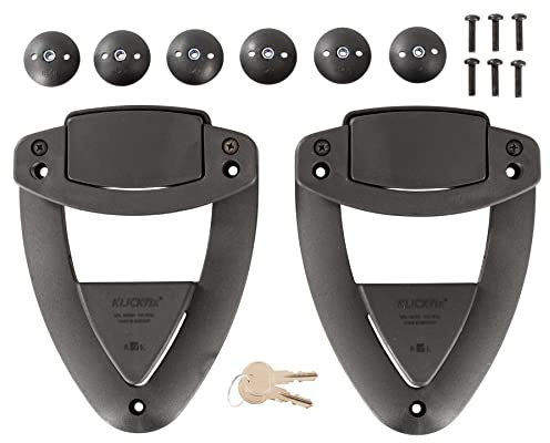ORLETANOS KLICKFIX Mot Set Schnellwechselsystem kompatibel mit klick-Fix für Satteltaschen Schwingentaschen Seitenkoffer Motorradtkoffer Linke und rechte Seite Harley Davidson Sportster Softail
