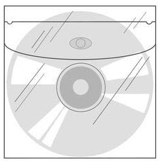 MK Marc Kindermann 100 Premium CD-Taschen selbstklebend | Transparent | Mit Klappe und SK-Verschluss | 100 Stück | CD-Hüllen zum Einkleben | Selbstklebende Hüllen für CD, DVD und Blu-ray