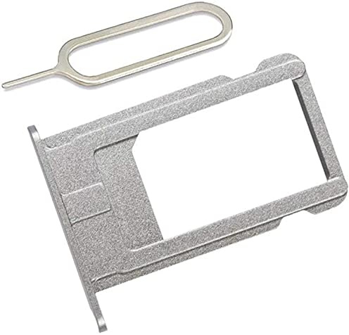 LAZYOUTH SIM Card Tray Holder Slot Replacement Compatible with iPhone 6 Plus 5.5 Inch with Eject Pin (Grey)