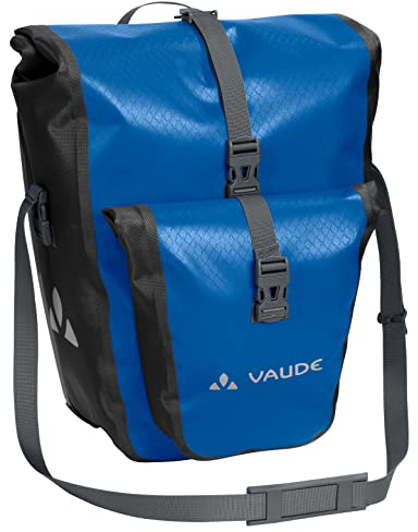 VAUDE Fahrradtasche für Gepäckträger Aqua Back Plus Single 1 x 25 L in blau, Hinterradtasche wasserdicht, Fahrrad Gepäckträgertasche hinten, einfache Befestigung – Made in Germany