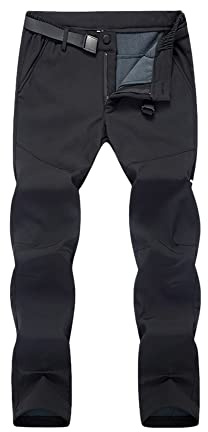 GUOCU Hombre Mujer Pantalones de Senderismo Pantalones Trekking Softshell Impermeables Resistente Pantalones de Escalada Pantalones de Trabajo Pantalones para Caminar al Aire Libre con Bolsillos