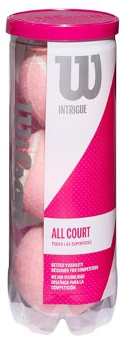 Wilson Intrigue All Court Pink Tennis Balls - 3 Ball Can (4 Cans)