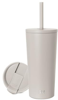 Simple Modern Classic Tumbler with Straw Lid | Insulated Iced Coffee Cup Reusable Stainless Steel Water Bottle Travel Mug | Gifts for Women Men Her Him | 20oz | Almond Birch