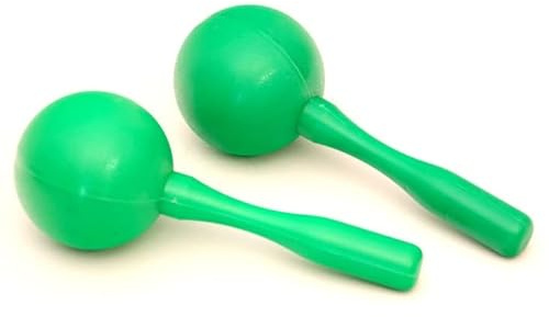 Pair of Plastic Maracas 21cm x 8cm Hand Percussion by Crazy Crew Music