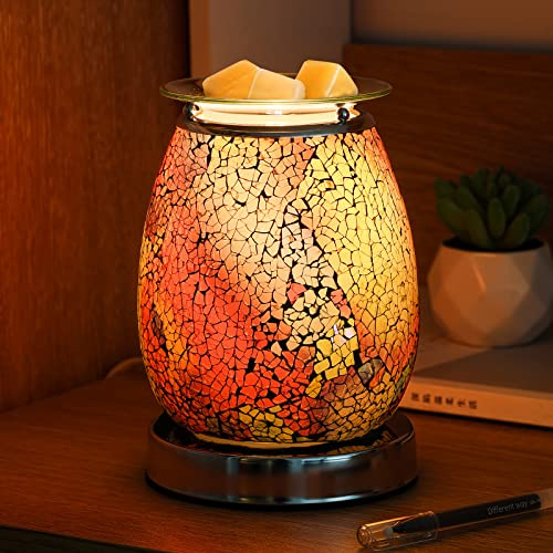 Makimoo Stunning Electric Wax Melt Burners, Oil Burner, Wax Warmer, Night Light Oil Lamp for Home Decoration (Multi-Color)