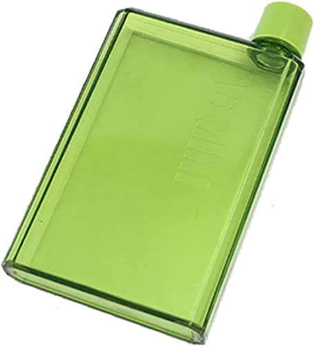 Wasserflasche für Sport Tragbare Buch Papierflasche Flache Wasserflasche Klare Papierauflage Wasserflasche Flache Getränke Wasserkocher Notebook Trinkflasche Nachhaltige Wasserflasche ( Blue : Grün ,