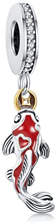 Amuefer Ocean Sea Breloque pour bracelet en argent sterling 925 or rose tortue, pieuvre, crabe, étoile de mer, mercure, méduse, coquillage, pendentif pour femmes et filles