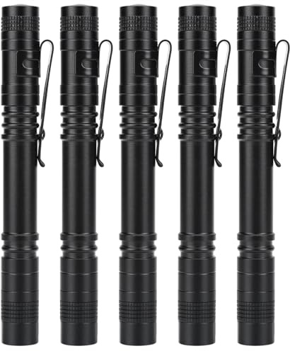 Duokon Mini LED Taschenlampe, Wasserdicht Taschenlampe Stift Licht, Handheld Taschenlampe, für Outdoor-Aktivitäte, Inspektion, Arbeit, Reparatur, Geschenk, 2*AAA-Batterien (Nicht Enthalten) (5