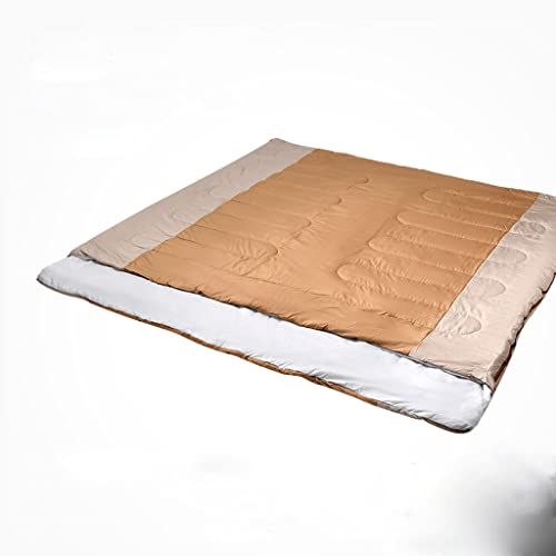 Doppelschlafsack für Erwachsene, Outdoor-Campingzelt, Vier Jahreszeiten, universelle Modelle, Winterverdickung, Wärme, kalte Steppdecke (E (190 + 30) x 190 cm)