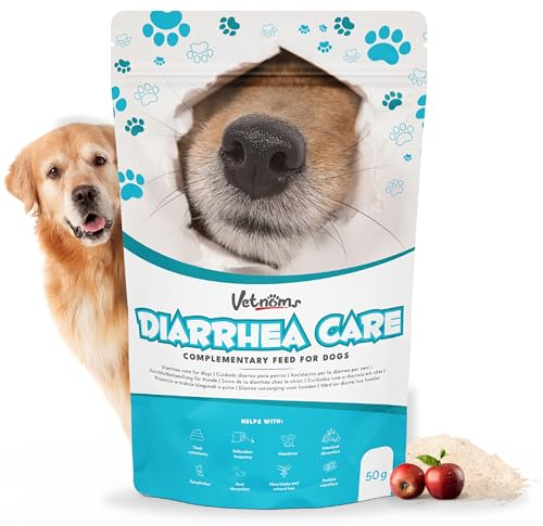 Vetnoms, Pulver Anti Durchfall Hund - Darmkur Hund 100% Natürlich: Heilerde Bentonit, Probiotika Hunde. Ballaststoffe und Mineralien. Hilft Stoppen Hund Durchfall. Einfacher als Kohletabletten Hund.