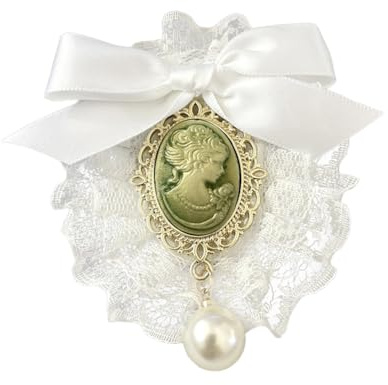 Süß Schleife brosche Schleifenbrosche mit Perle Schmuckbrosche Vintage viktorianische Kamee Brosche Pin Ansteckblume Damen Blume Brosche Pin Formelle Kleidung Fliege für Frauen Damen Mädchen