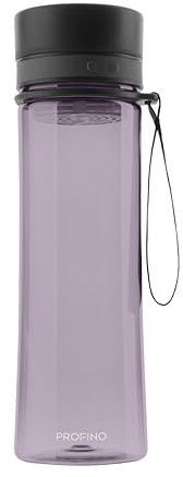 PROFINO Infuze - Borraccia a prova di perdite con inserto per frutta, 600 ml, con ampia apertura per un facile riempimento e pulizia, lavabile in lavastoviglie, trasparente, senza BPA