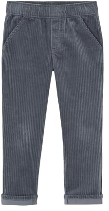 VERTBAUDET Pantalon en Velours côtelé garçon Facile à Enfiler Bleu Ardoise 12A