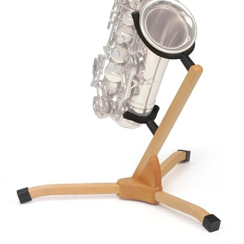 Saxophonständer aus Holz, verstellbar, tragbar, Saxophonständer, Massivholzmaterial, 39 x 13 x 10 cm