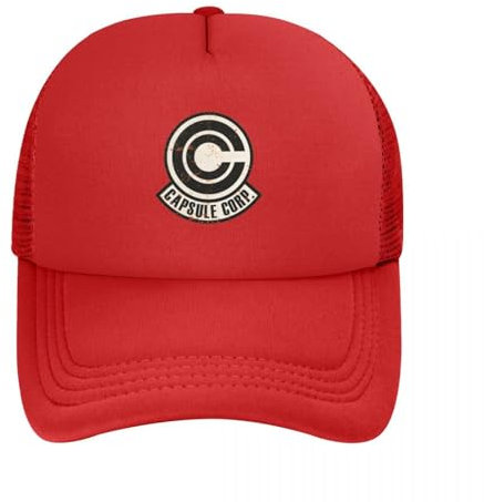 UIOPPIOS Capsule Corp Logo Mesh Casquettes De Baseball Snapback Casquettes De Baseball Respirant Décontracté Casquette Extérieur pour Hommes Et Femmes
