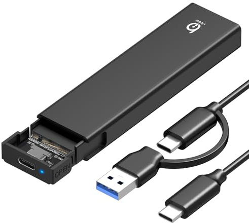 Xiaobi M.2 NVMe SSD Gehäuse, NVME Gehäuse USB 3.2 Gen 2 10 Gbps für NVMe PCIe M-Key/M+B Key M.2 NVMe USB Adapter in 2230/ 2242/ 2260/ 2280 Unterstützt UASP und Trim