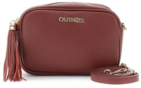 CAFèNOIR - Camera Bag In Pelle Martellata Con Nappina, Da Donna, Colore Bordeaux, Taglia Unica