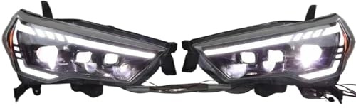 UMDJJU Fari Principali Anteriori Per Fari 4 Runner 2014-2023 Per Fari Per 4Runner LED Per DRL Lente Proiettore Segnale Dinamico Accessori Auto Stile Auto Lampada Frontale Fari Principali Anteriori