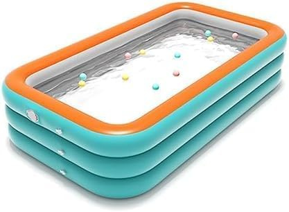 Piscina gonfiabile con pompa elettrica, design a 3 strati con fondo piatto per divertimento all'aperto in famiglia e attività acquatiche