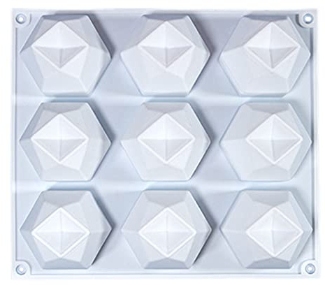 Stampo per candele a forma di sfera di diamante, in silicone, per sapone fatto a mano, per torte fondant, caramelle, stampo multilato, stampi in silicone per la