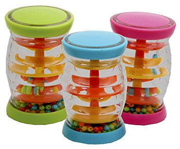 Halilit Rainboshaker Musical Instrument. Small Rainmaker Musical Toys For Kids & Toddlers. Rain Stick Suitable for Baby Boys & Girls from 3 months + (Colours Vary) Pack of 1