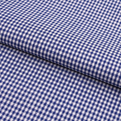 Karostoff Blau Weiß 2x2 mm Baumwolle – kleinkarierter Stoff Meterware, blau weiß karierter Baumwollstoff Landhausstil, pflegeleicht & vielseitig
