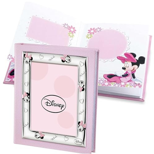 Disney Baby Minnie Mouse - Album Diario Fotografico Porta Foto per Regalo Battesimo Neonato o Compleanno Bambini