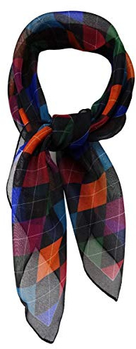 TigerTie Damen Chiffon Nickituch Halstuch gemustert - Größe 58 x 58 cm