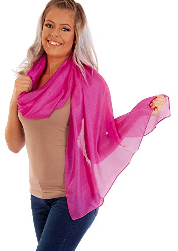 DOLCE ABBRACCIO by RiemTEX ® Schal Damen PRIMA DONNA Stola Tuch aus Wildseide in Magenta Rot Tücher in 31 Unifarben Halstücher Seidentuch Schals Damen Halstuch Seidenschal (Magenta)