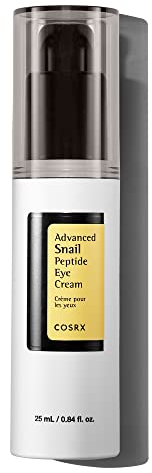 COSRX Snail Peptide Eye Cream mit 73,7% Schneckenschleim und Hyaluronsäure - aufhellende Anti-Aging Korean Augencreme gegen feine Linien und dunkle Kreise, 25ml, Korean Skincare