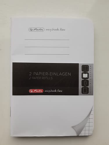 Herlitz 50034154 Refill für Notizheft flex, A6, 2 x 40 Blatt kariert, 1 Stück