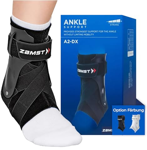 Zamst A2-DX Sprunggelenkbandage (Rechter - XL) Verstellbar gegen Umknicken - Schwere Verstauchungen Grad III Chronische Instabilität - Ideal zum Sport- Bandage Fußgelenk - Korrekte Passform R&L