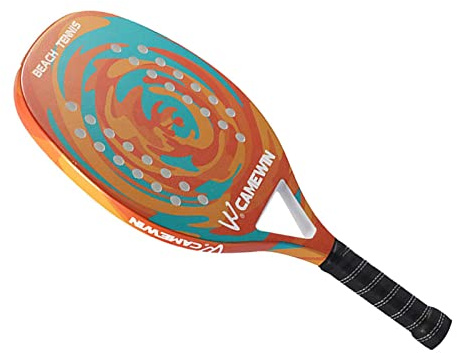 Harilla Beach-Tennisschläger mit Balltasche, Carbonrahmen, Unisex, stoßfest, leicht, für, Training, Tennis, Outdoor-Spiele, Anfänger, Orange