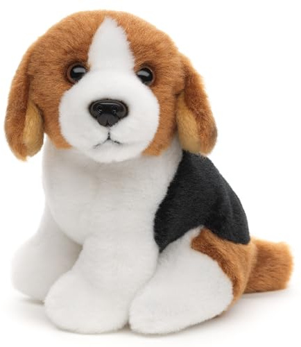 Uni-Toys - Plushie - Beagle, sitzend - 12 cm (Höhe) - Plüsch-Hund - Plüschtier, Kuscheltier