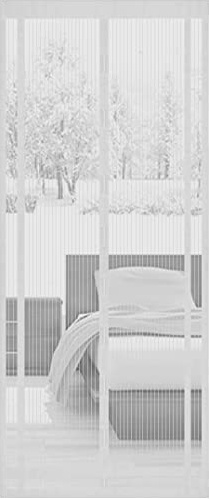 Sekey 130x220 cm cortina magnética para protección contra insectos, Mosquitera para puerta para balcón, sótano o terraza (se puede cortar en altura y ancho), Blanco