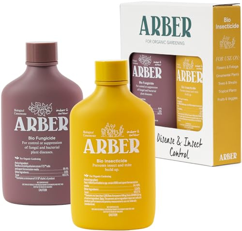 Arber Organic Insecticide & Fungicide for Plants - Indoor/Outdoor, 16oz | Indoor and outdoor protection controls powdery mildew, spider mites, aphids, whiteflies, and fungus gnats
