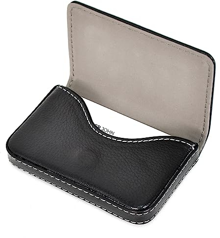 Naapesi Visitenkartenetui, Flip-Stil, PU-Leder, Hochwertiger Business-Kartenhalter mit Magnetverschluss, Schützt Ihre Karten, Kreditkartenetui/Brieftasche für Damen und Herren (Schwarz)
