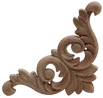 Holzschnitzerei Schnitzerei Antik Geschnitzt Lange Große Blume Holz Möbel Wände Schrank Holz Aufkleber Holzapplikation Rahmen Holzfiguren 7 X 7 Cm 4 Stück