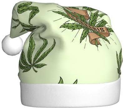 ZORIN Weihnachtsmütze, Unkraut, Gras, Blätter, Unisex, Komfort, Plüsch, für Weihnachten, Neujahr, Urlaub, Partyzubehör