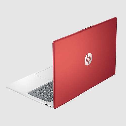 HP 15.6, Laptop Intel Pentium Processor 4GB RAM, 128GB UFS, Scarlet Red, Windows 11, 15-fd0083wm (Renewed)
