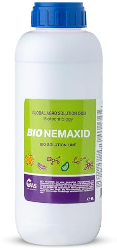 Global Agro Solution BIO NEMAXID – Organischer Mikrobendünger mit Purpureocillium lilacinum & Glomus spp. – Für gesunde Böden, starke Wurzeln & Nematodenreduktion – 1 L Flüssigdünger