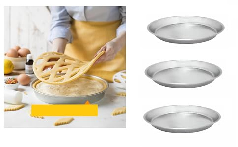 mille idee Kit Pastiera napoletana 3 ruoti cm 32 con Griglia Tagliapasta per Pastiera, Realizzata in Plastica, Ideale per Creare Pastiera, Diametro Ø 30 cm